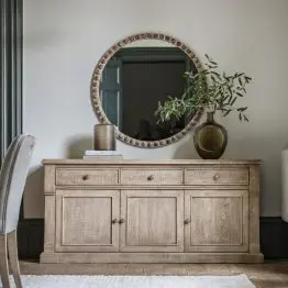 Rustic Round 95cm Wall Mirror Wall Mirror UK