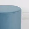 Amour Ocean Blue Velvet Pouffe Gold Trim Round Stool Ottoman Stool Ottoman UK