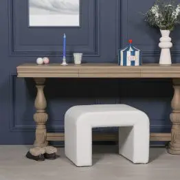 Callisto Cloud White Boucle WateStool Pouffe WateStool Pouffe UK