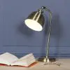 Aoife Industrial Style Stain Brass Metal Table Lamp with Shade with Shade UK