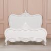5ft French Chateau King Size Mahogany Off White Painted Bed Painted Bed UK