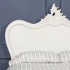 4ft6 Chateau Solid Wooden Mahogany Off White Painted French Bed French Bed UK