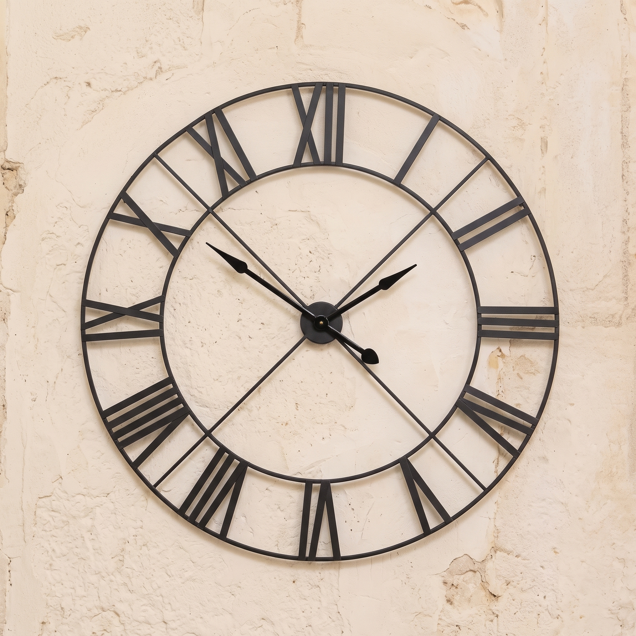 Black Skeleton Large Metal Wall Clock Wall Clock UK