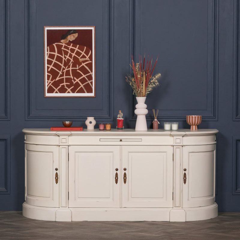 Aged French Distressed Cream Sideboard Cream Sideboard UK