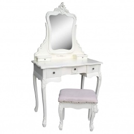 French Style Cream Dressing Table and Stool and Stool UK