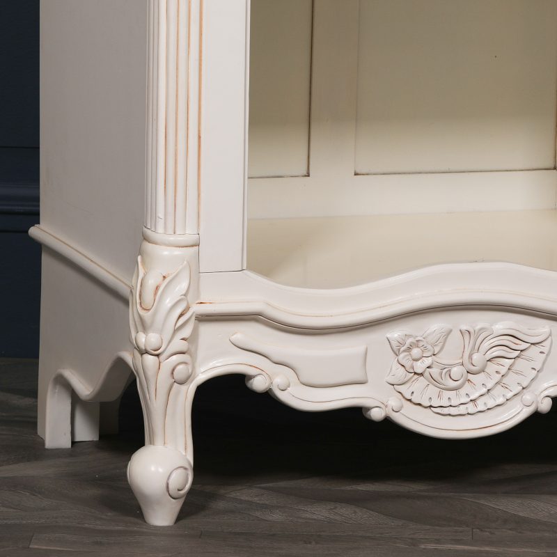 Annette French Style White Rococo Carved Open Bookcase Open Bookcase UK
