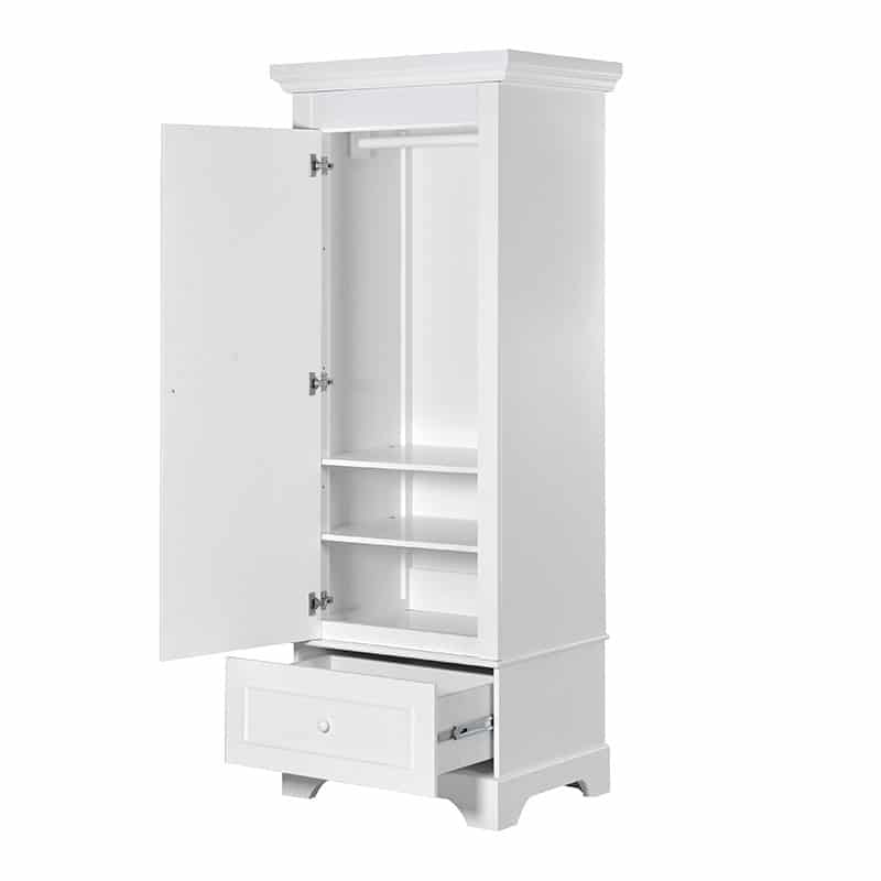 Palice Single White Wardrobe Furniture La Maison Chic Luxury