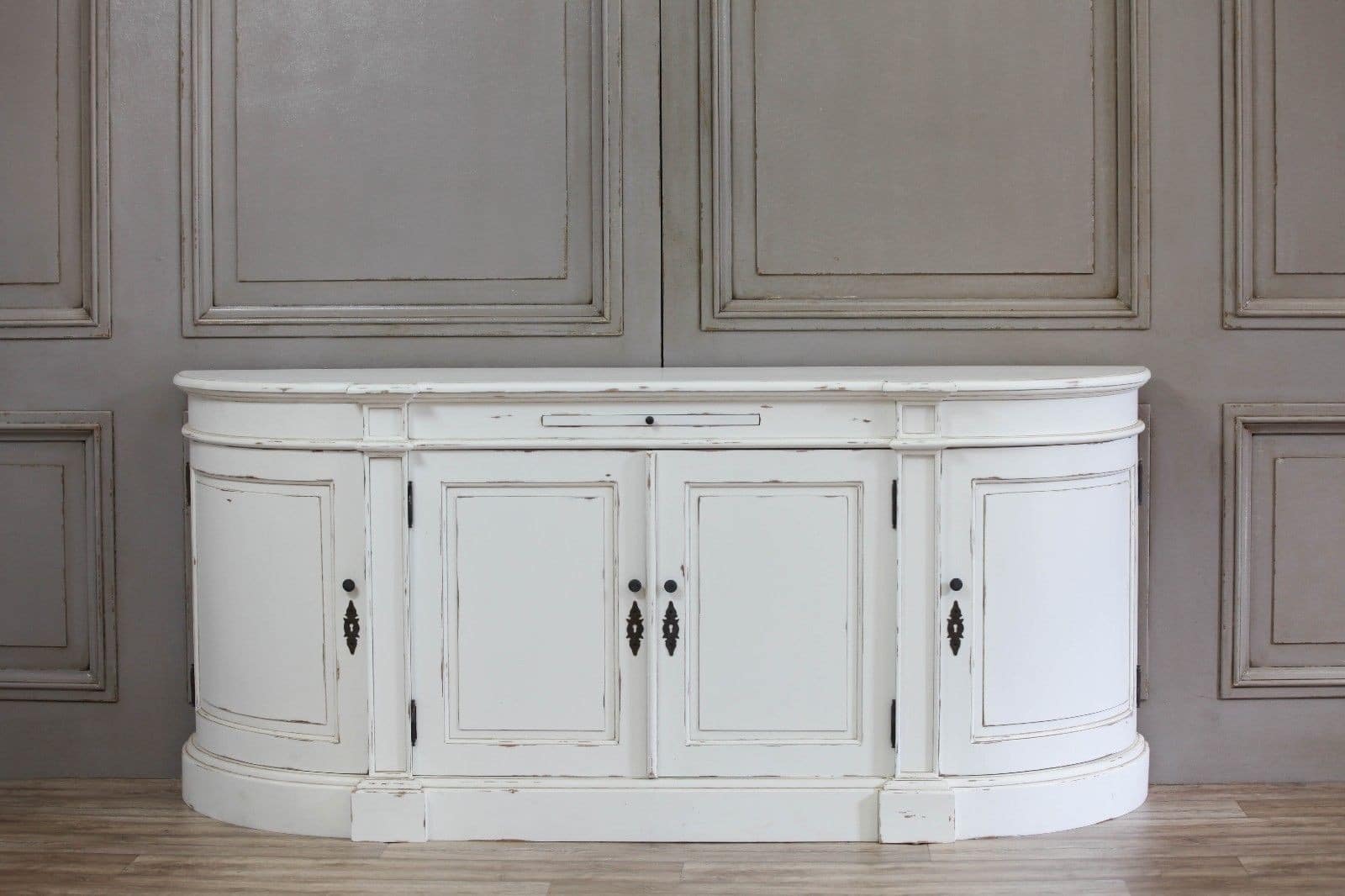 Aged French Distressed White Sideboard Furniture La Maison Chic