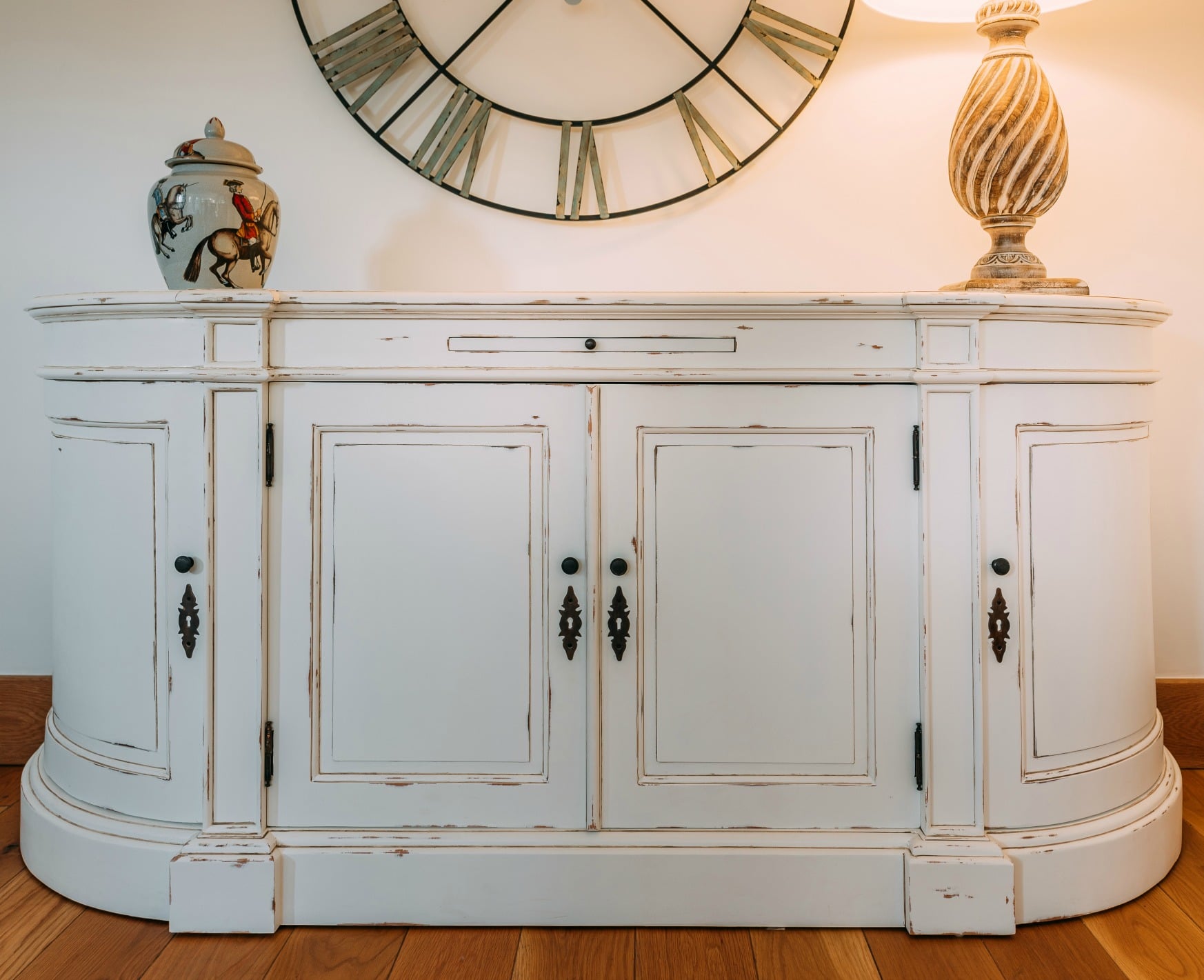 Aged French Distressed White Sideboard Furniture - La 