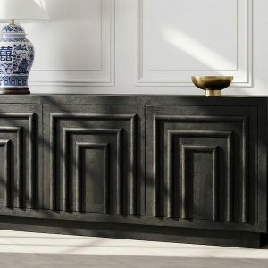 Black Wooden Contemporary Sideboard