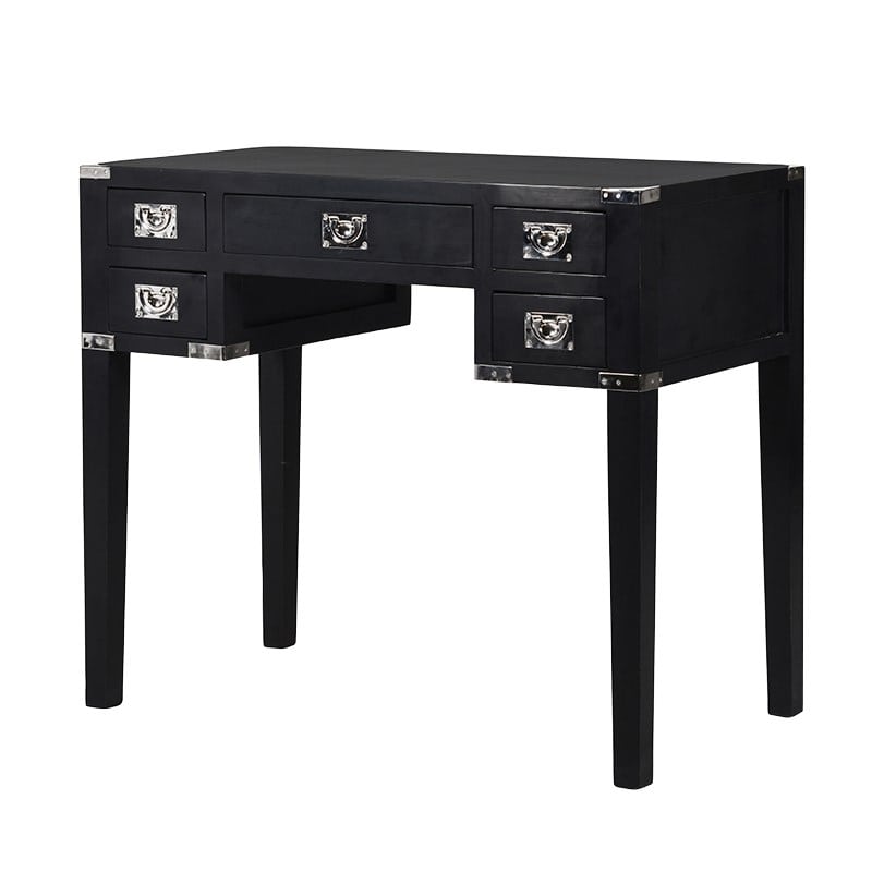 Contemporary Chelsea Black Small Modern Writing Desk