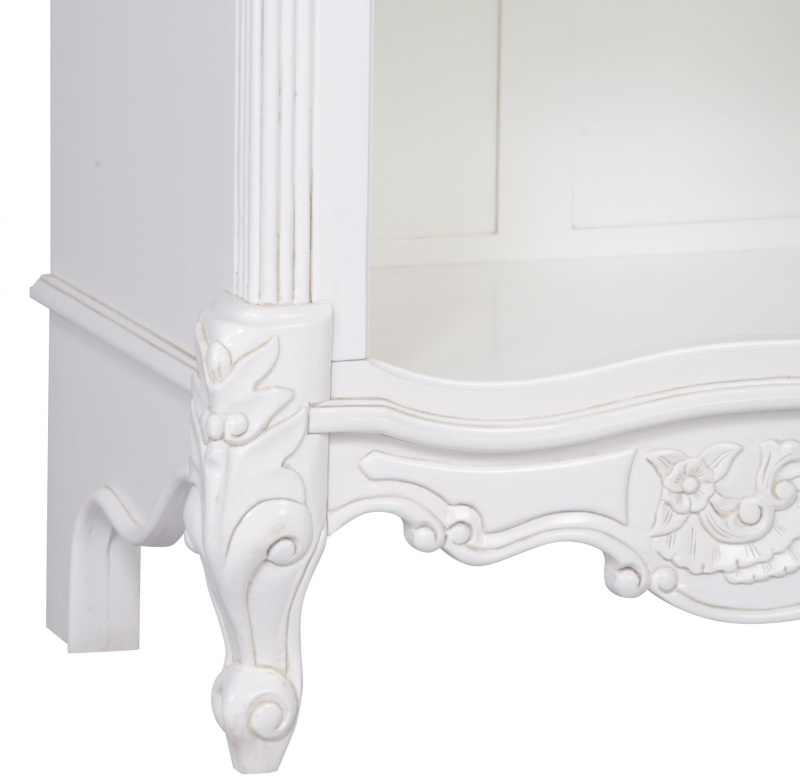 Annette French White Rococo Carved Bookcase Carved Bookcase UK