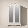 White Lamont 2 Door Mirrored Armoire Mirrored Armoire UK
