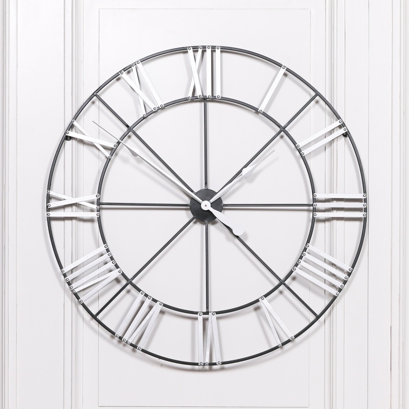 Large Silver Numerals Skeleton Clock Skeleton Clock UK