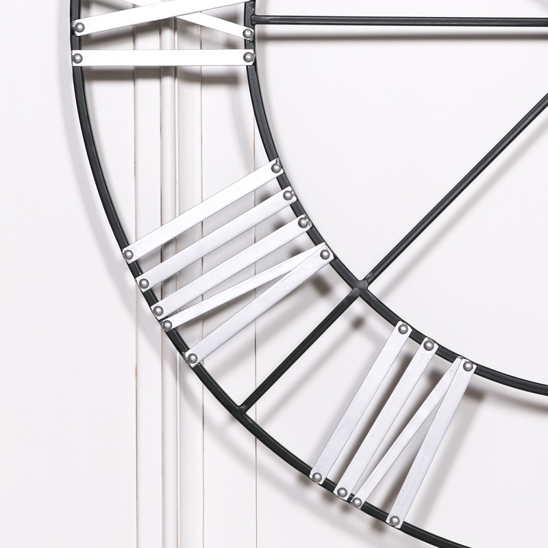 Large Silver Numerals Skeleton Clock Skeleton Clock UK