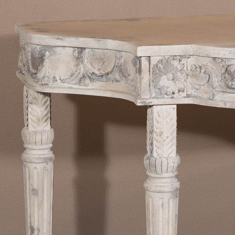 Odette Distressed Carved Console Table Console Table UK