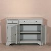 Grey Rivau 3 Door Sideboard Door Sideboard UK