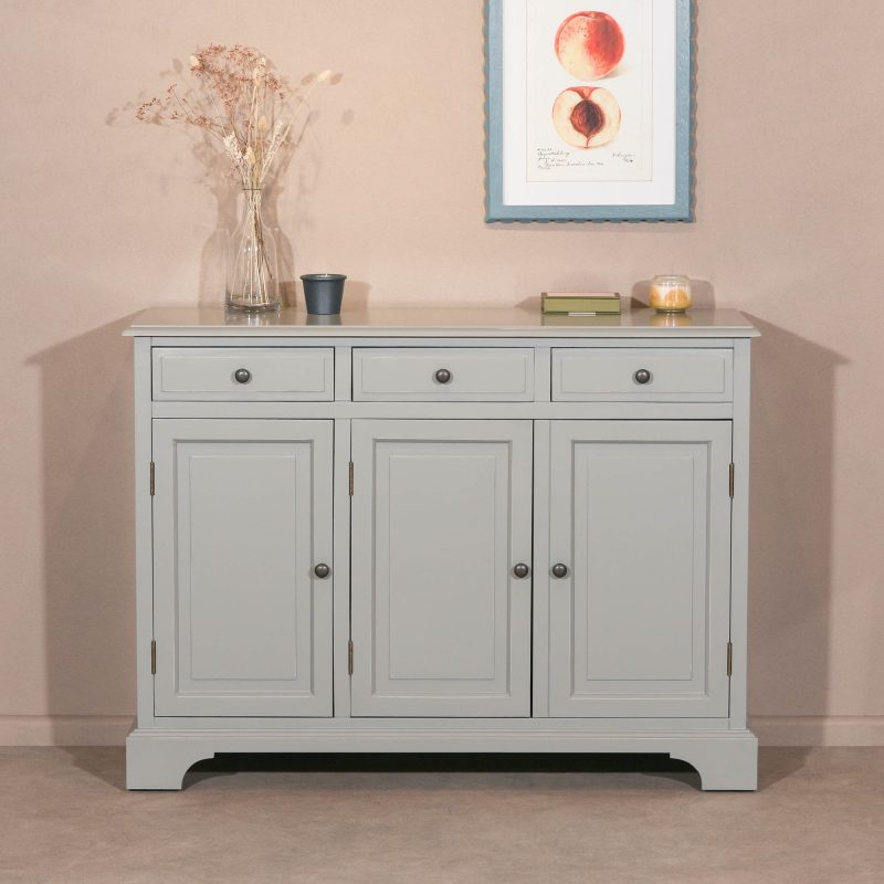 Grey Rivau 3 Door Sideboard Door Sideboard UK