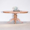 Unfinished Natural Look Weathered Oak Extendable Dining Table Dining Table UK