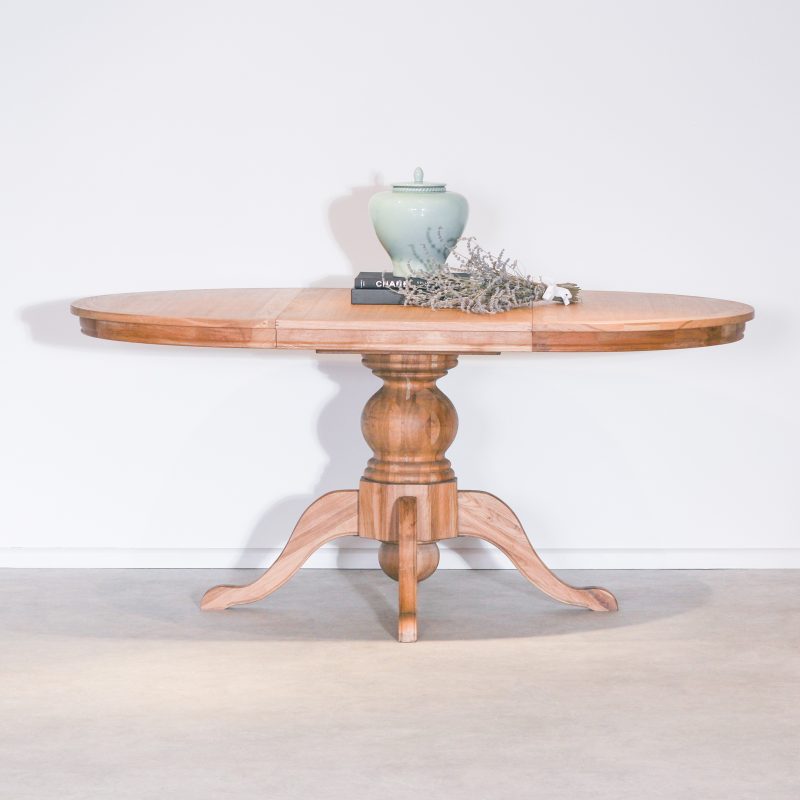 Unfinished Natural Look Weathered Oak Extendable Dining Table Dining Table UK