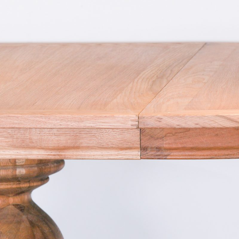 Unfinished Natural Look Weathered Oak Extendable Dining Table Dining Table UK