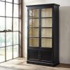 Large Black Glazed Bookcase Glazed Bookcase UK