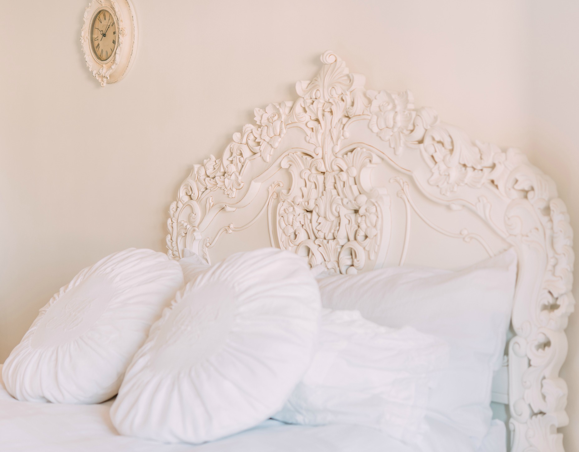 Rococo Hand Carved French White Super King 6ft Bed Furniture La 6ft Bed Uk