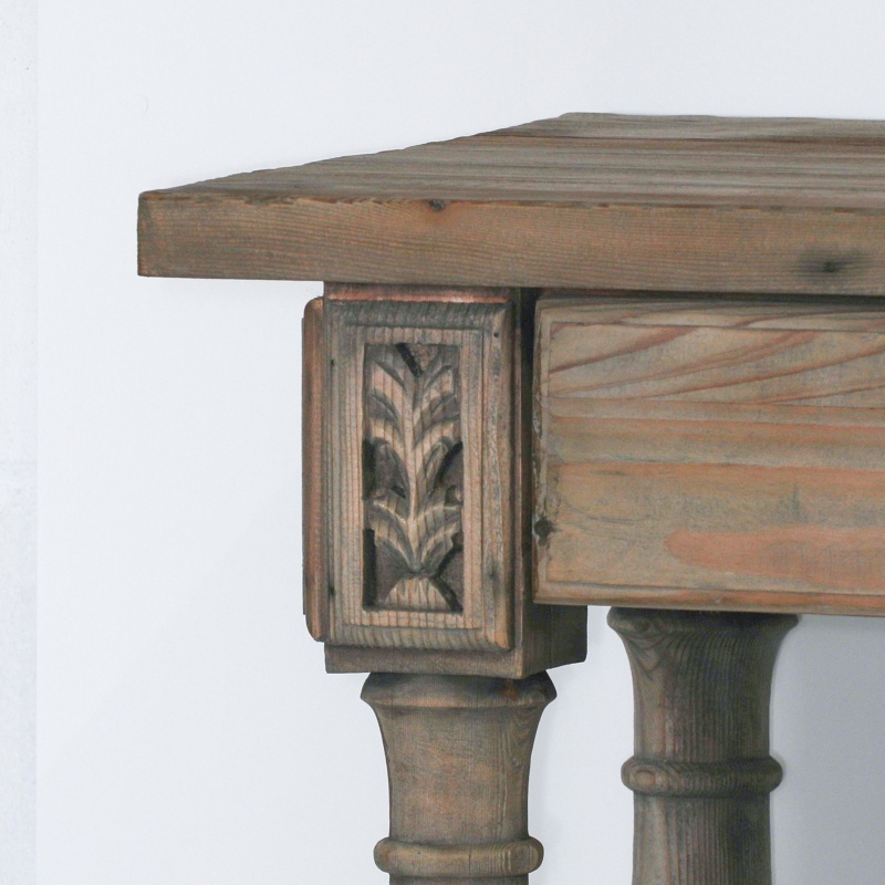 Amaury Column Leg Rustic Console Table Console Table UK