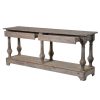 Rustic Amaury Column Leg Console Table Console Table UK