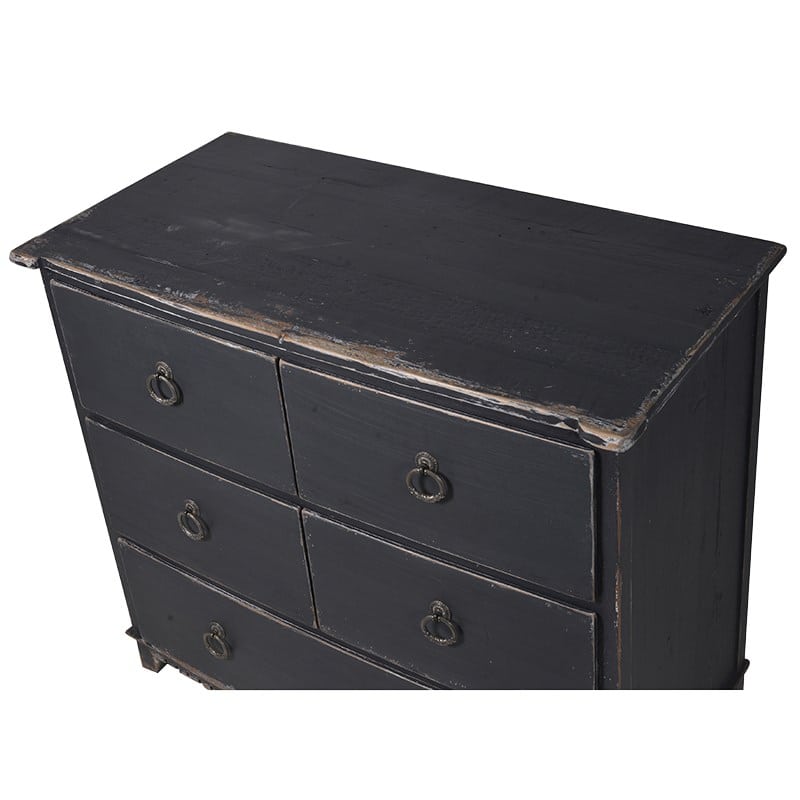 Distressed Black Aged Chest Of Drawers Furniture La Maison Chic