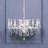 8 Arm Branch White Shallow Cut Glass Chandelier Glass Chandelier UK