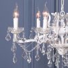 8 Arm Branch White Shallow Cut Glass Chandelier Glass Chandelier UK