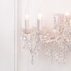 White 8 Branch Shallow Cut Glass Chandelier Glass Chandelier UK