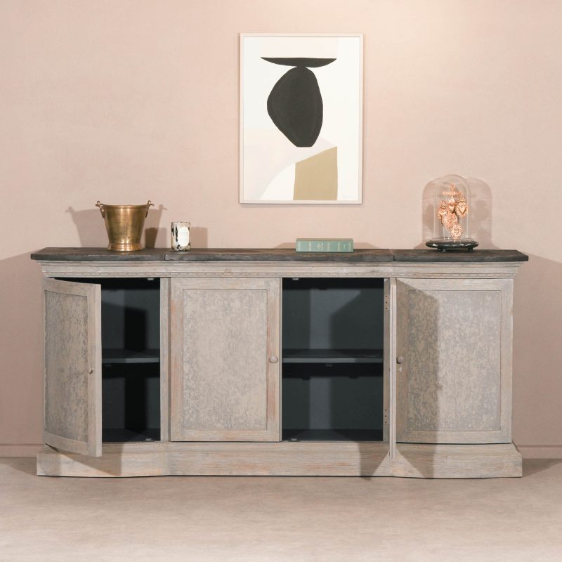 Rennes Stone Top Aged Sideboard Aged Sideboard UK