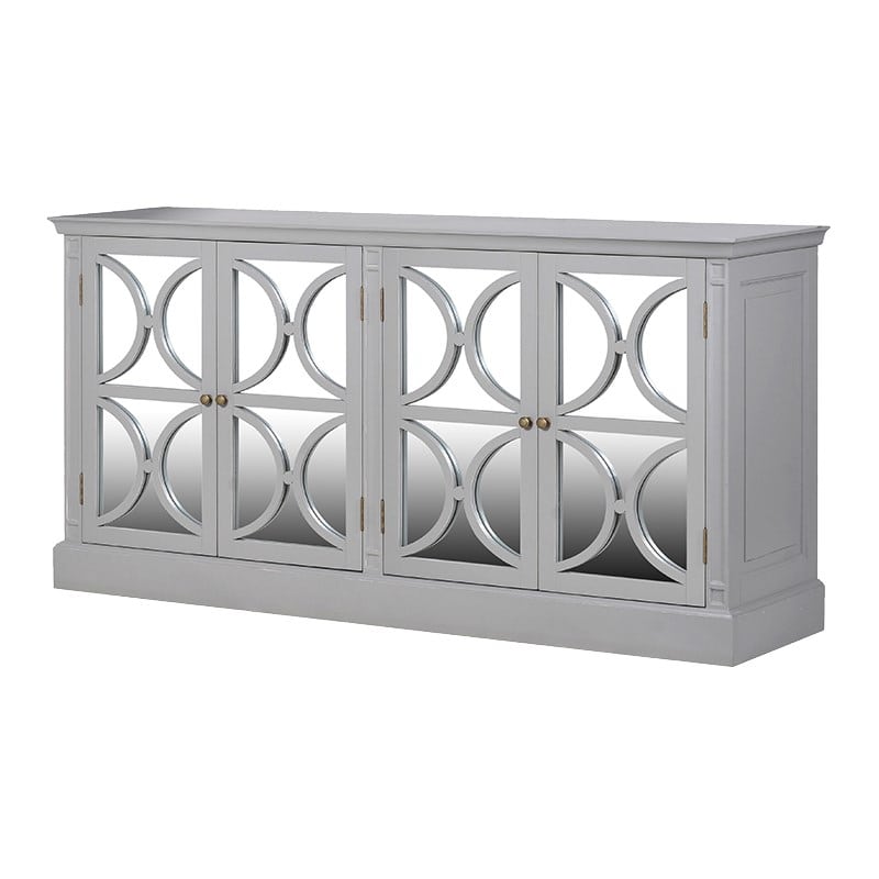 Rivau Grey Mirrored Door Sideboard Furniture La Maison Chic Luxury