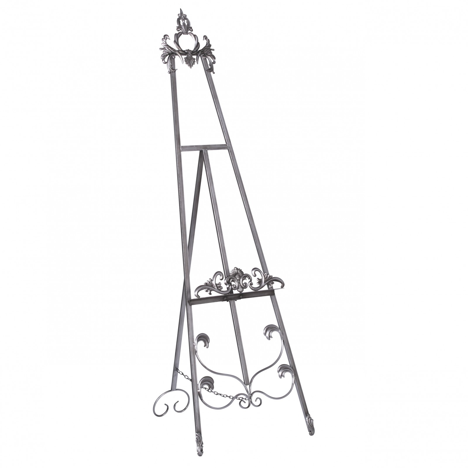 French Style Antiqued Silver Metal Easel Furniture La Maison Chic Luxury Interiors
