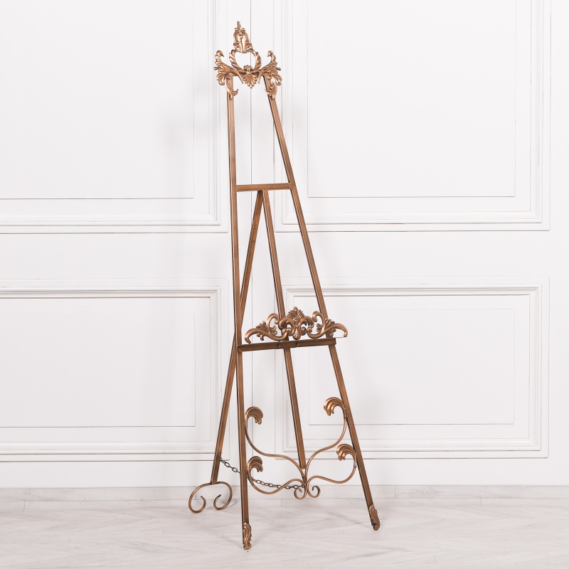 French Style Antiqued Gold Metal Easel Metal Easel UK