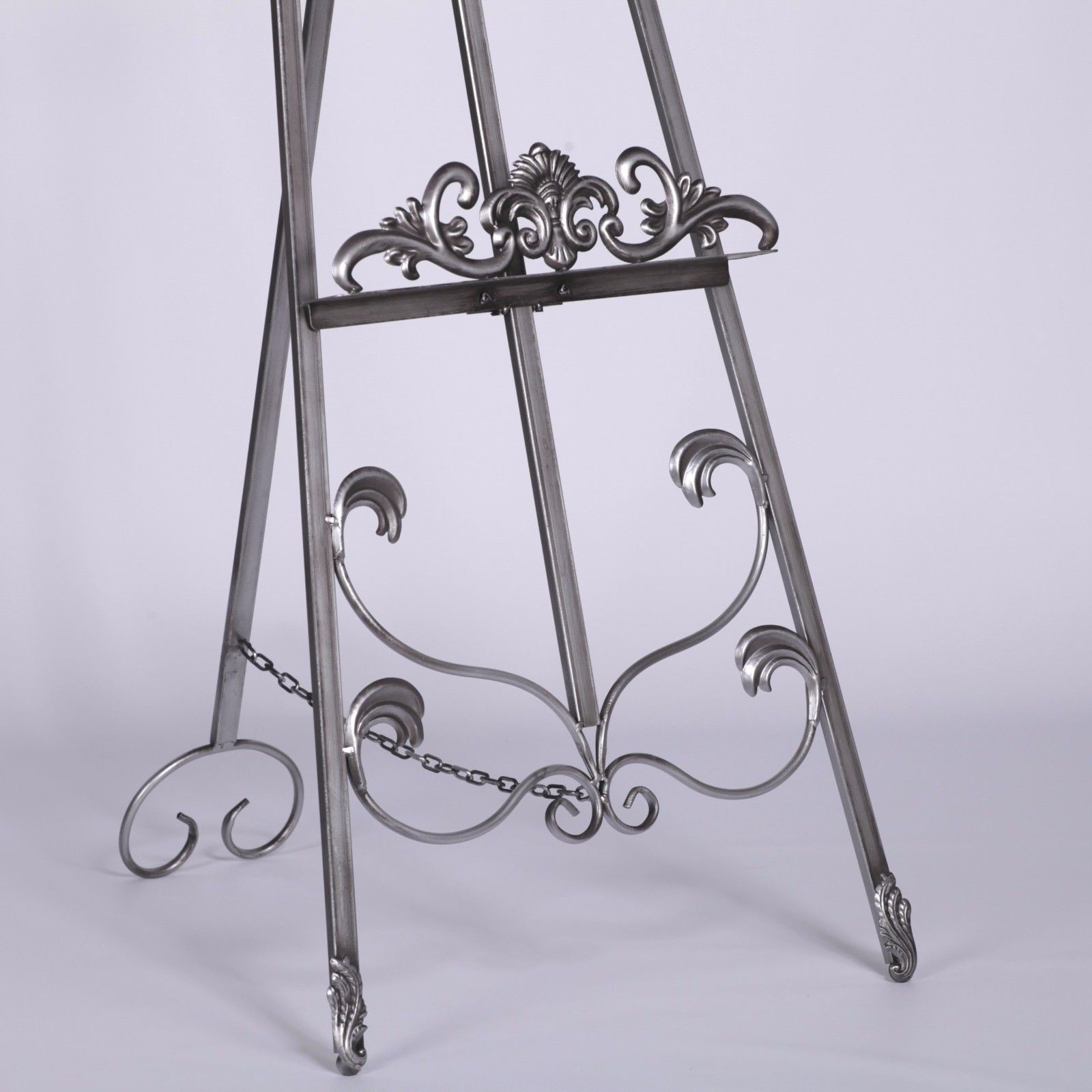 French Style Antiqued Silver Metal Easel Furniture La Maison Chic Luxury Interiors
