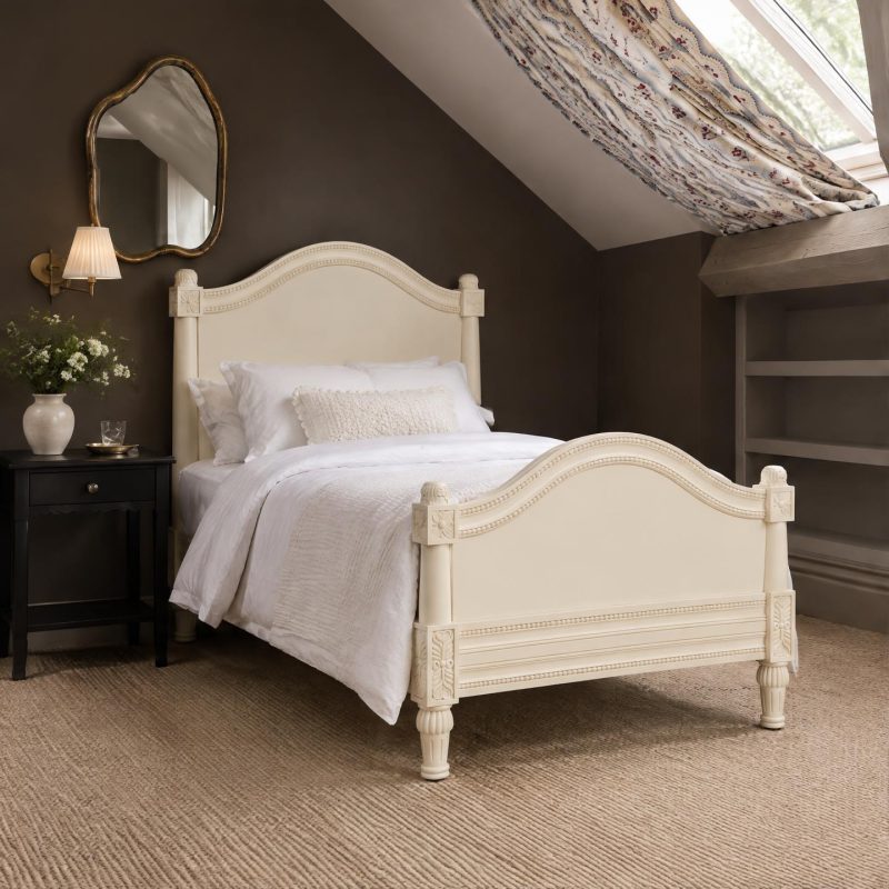 Aged Dauphine Ivory 3Ft Single French Bed French Bed UK