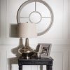 Round Distressed Taupe Mirror Taupe Mirror UK