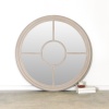 Round Distressed Taupe Mirror Taupe Mirror UK