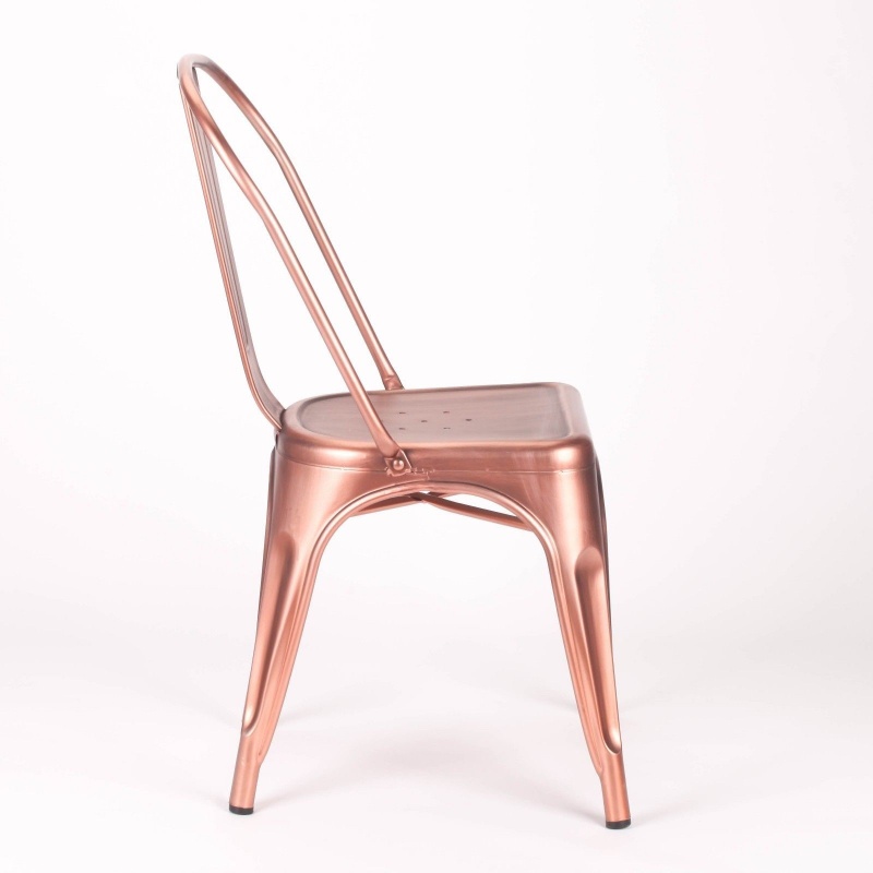 Vintage Tolix Style Metal Copper Industrial Cafe Dining Chair V2 brushed V2 brushed UK