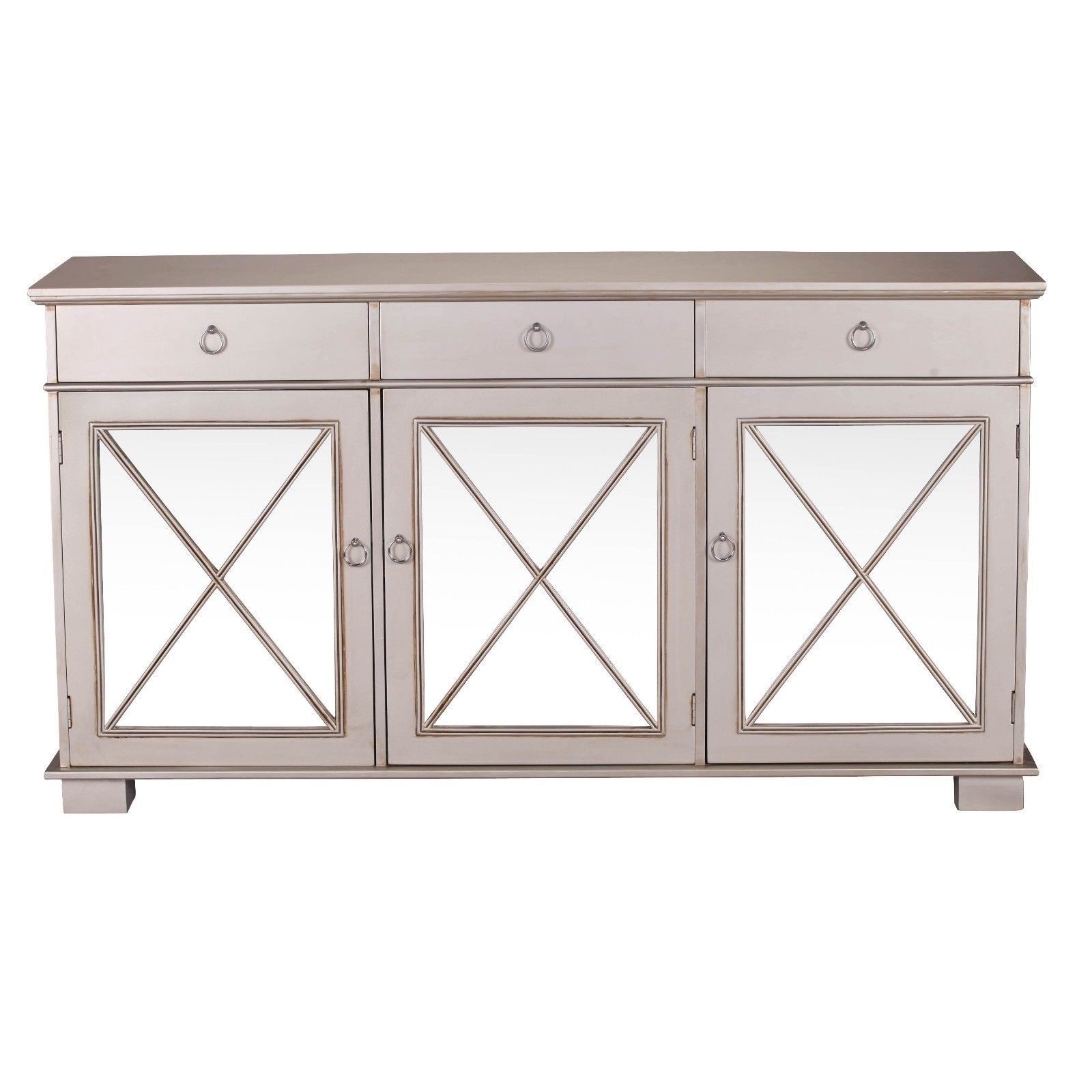Antique Silver Dominique Mirrored Sideboard Furniture La Maison Chic Luxury Interiors