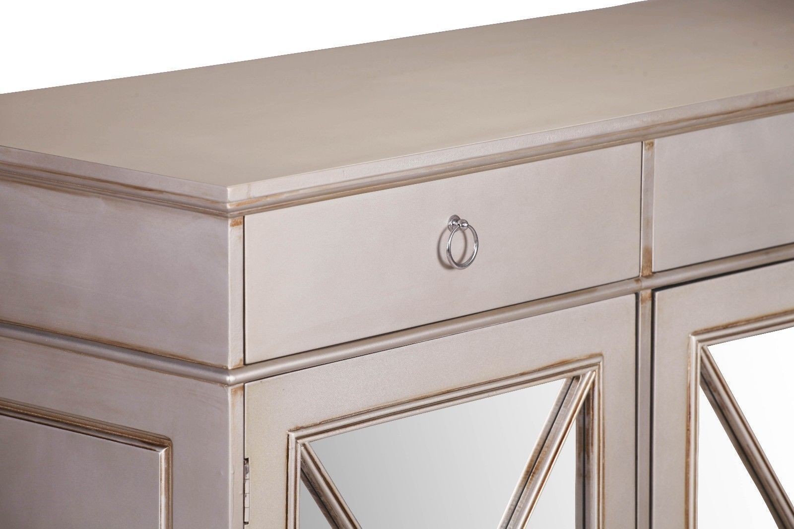 Antique Silver Dominique Mirrored Sideboard Furniture La Maison Chic Luxury Interiors