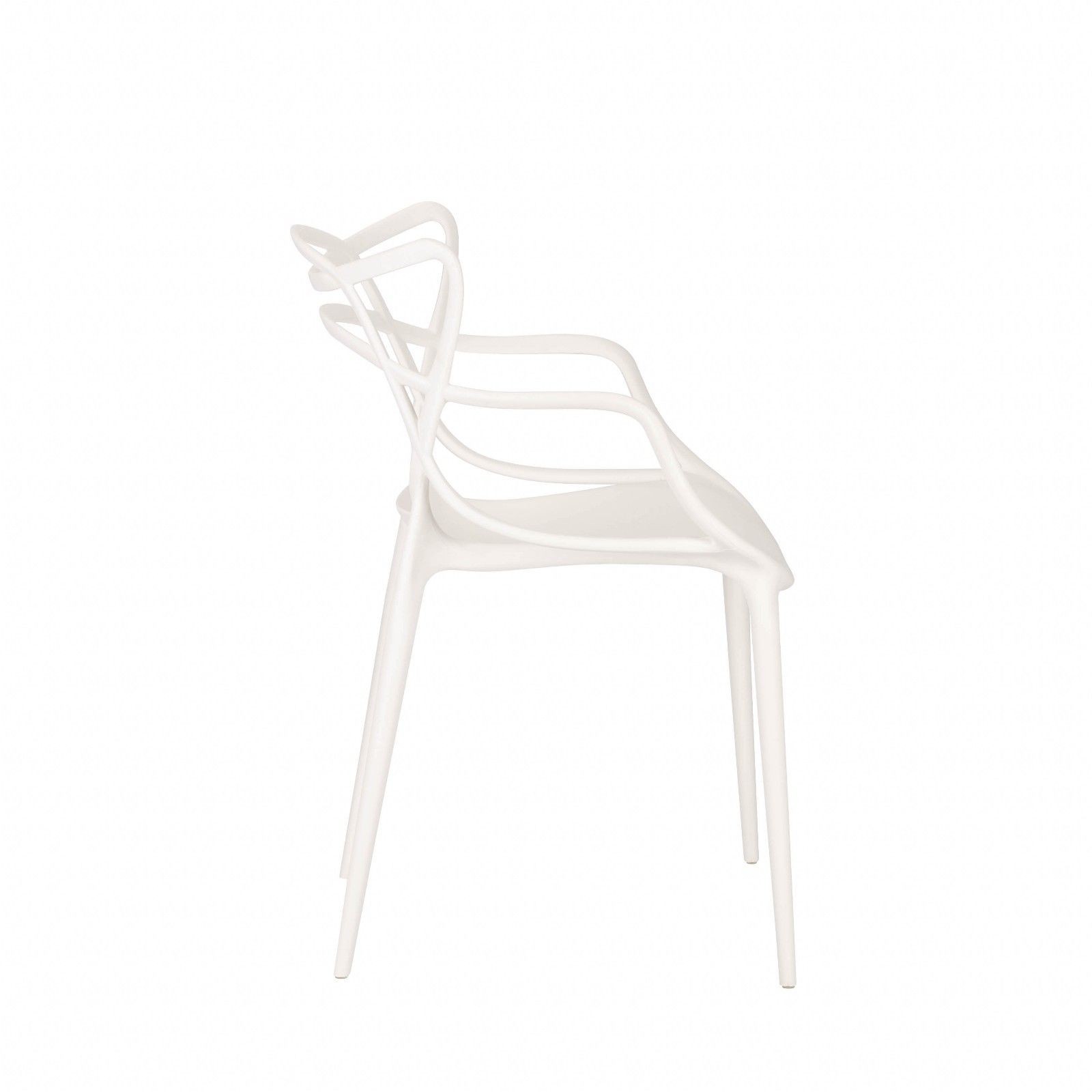Masters Inspired Moulded White Dining Chair Furniture La Maison Chic