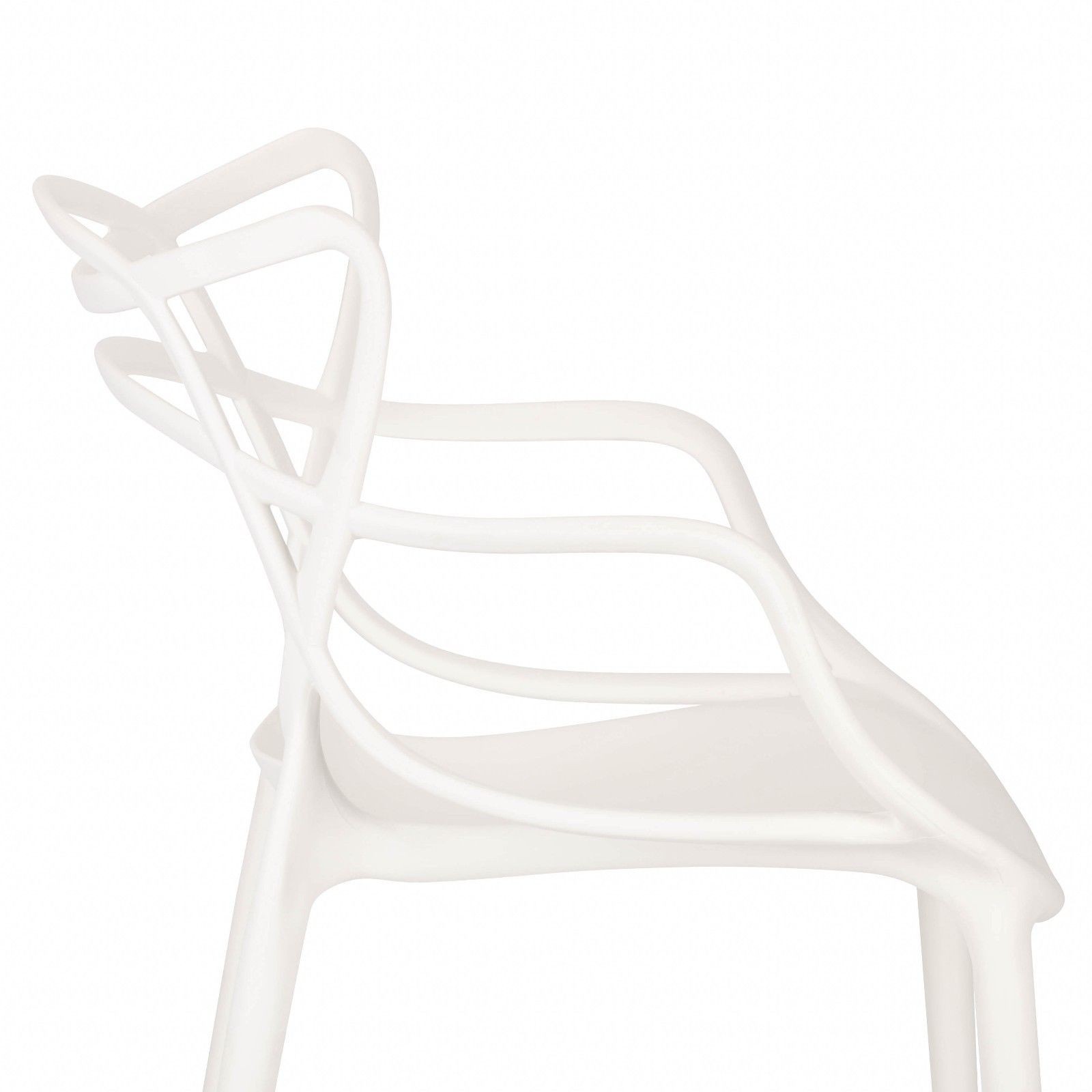 masters inspired moulded white dining chair
