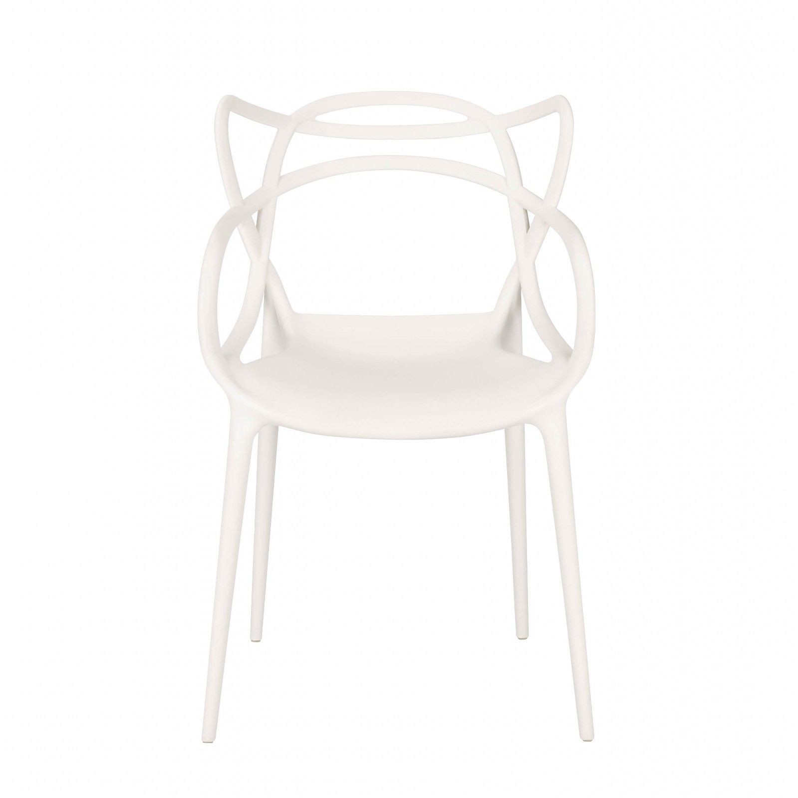 Masters Inspired Moulded White Dining Chair Furniture La Maison Chic