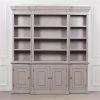 Ambroise Large Breakfront Distressed Painted Grey Dresser Bookcase Dresser Bookcase UK