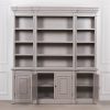 Ambroise Large Breakfront Distressed Painted Grey Dresser Bookcase Dresser Bookcase UK