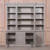 Ambroise Large Breakfront Distressed Painted Grey Dresser Bookcase Dresser Bookcase UK